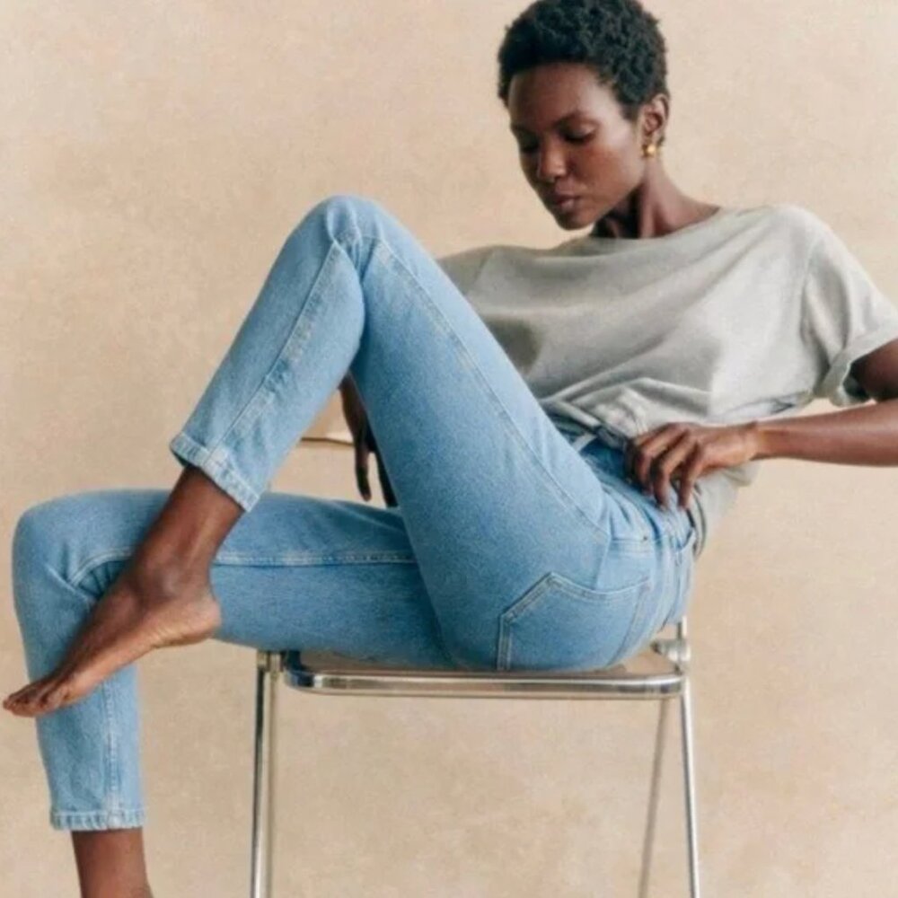 Sezane Slim Parfait Light Blue - Size 16